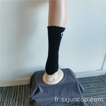Chaussettes en tricot de nylon pour femmes brodées sur mesure pour femmes